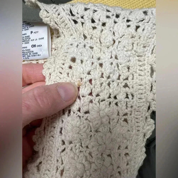 VTG Crochet Vest Macrame Vest Vintage Vest - Picture 8 of 8